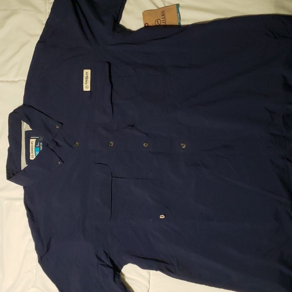 Magellan Large Blue Fishing Shirt